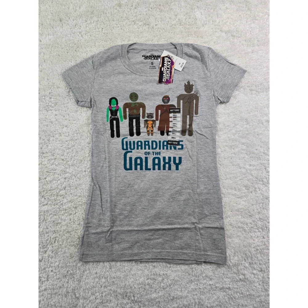 Marvel Guardians of the Galaxy Hot Topic Grey Graphic T-Shirt Small NWT